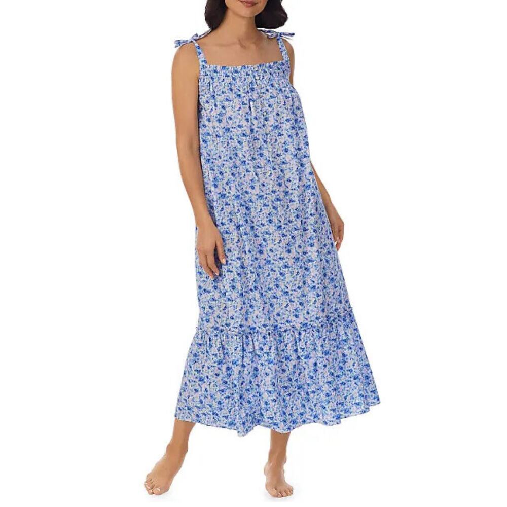 Eileen West Bethany Garden Nightgown Small FloralBallet Woven Cotton  Long S NWT